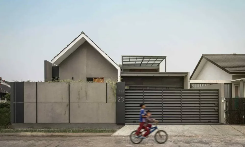 eksterior rumah industrial anvaya townhouse